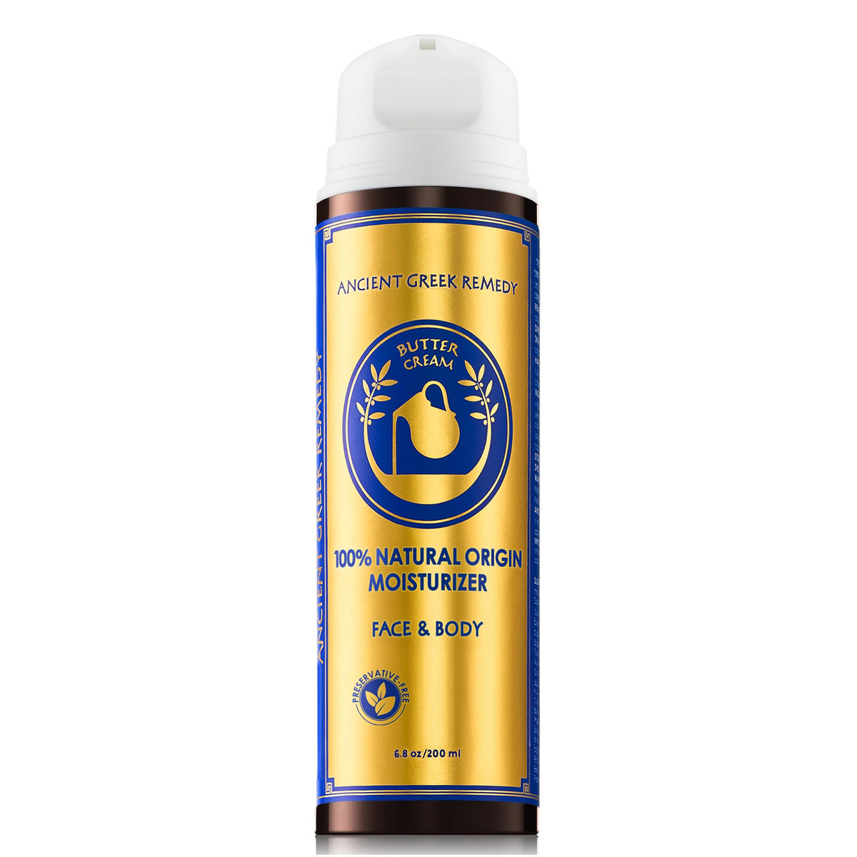 Ancient Greek Remedy label detail highlighting organic ingredients and clean formula