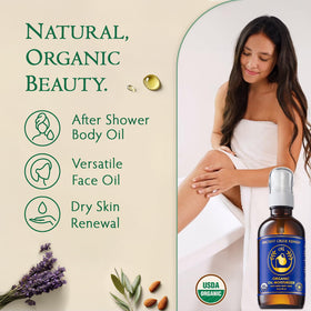 Ancient Greek Remedy oil pouring to show lightweight, fast-absorbing texture