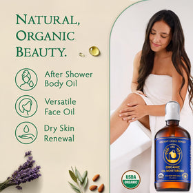 Ancient Greek Remedy oil texture pouring from dropper highlighting lightweight absorbency