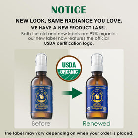 Ancient Greek Remedy pump and label detail highlighting organic ingredients benefits