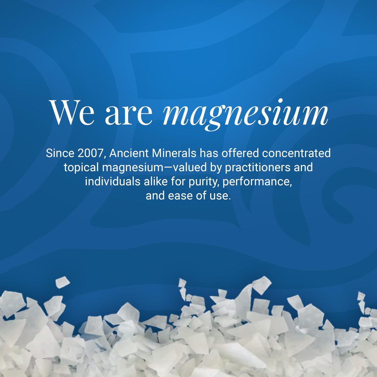 Close-up of Ancient Minerals flakes texture highlighting purity and rapid solubility benefit