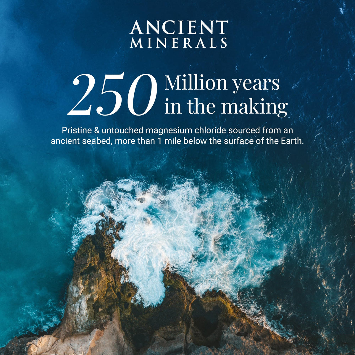 Ancient Minerals packaging and ingredient list emphasizing genuine Zechstein source