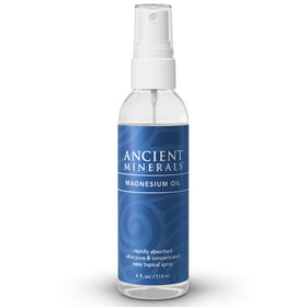 Ancient Minerals front bottle showing 4 fl oz and Zechstein purity benefit
