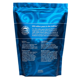 Resealable bag zipper detail on Ancient Minerals packaging showing freshness and easy storage benefit