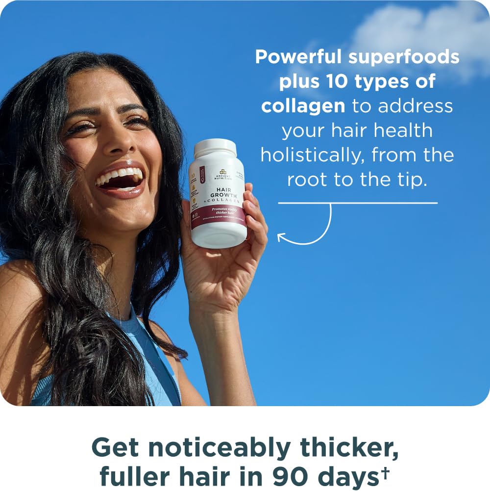 Ancient Nutrition capsules in hand for scale demonstrating easy daily dose
