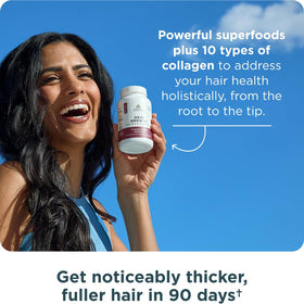 Ancient Nutrition capsules in hand for scale demonstrating easy daily dose