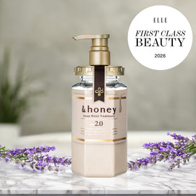 &honey shampoo pump close-up highlighting easy dispensing and control