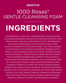 Andalou Naturals foam being applied to face showing gentle cleansing action