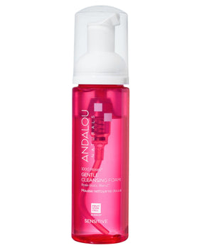 Andalou Naturals front packaging shows gentle foaming cleanser and benefits