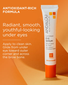 Andalou Naturals ingredient close-up with vitamin C highlighting brightening