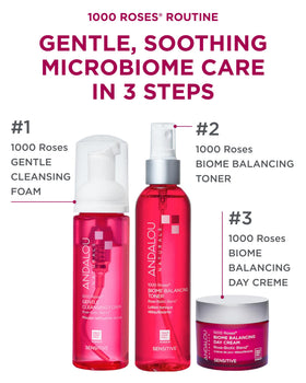 Andalou Naturals label close-up highlighting ingredient-led formula benefits