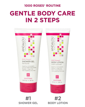 Andalou Naturals close-up of key botanicals showing rosehip and argan oil benefits