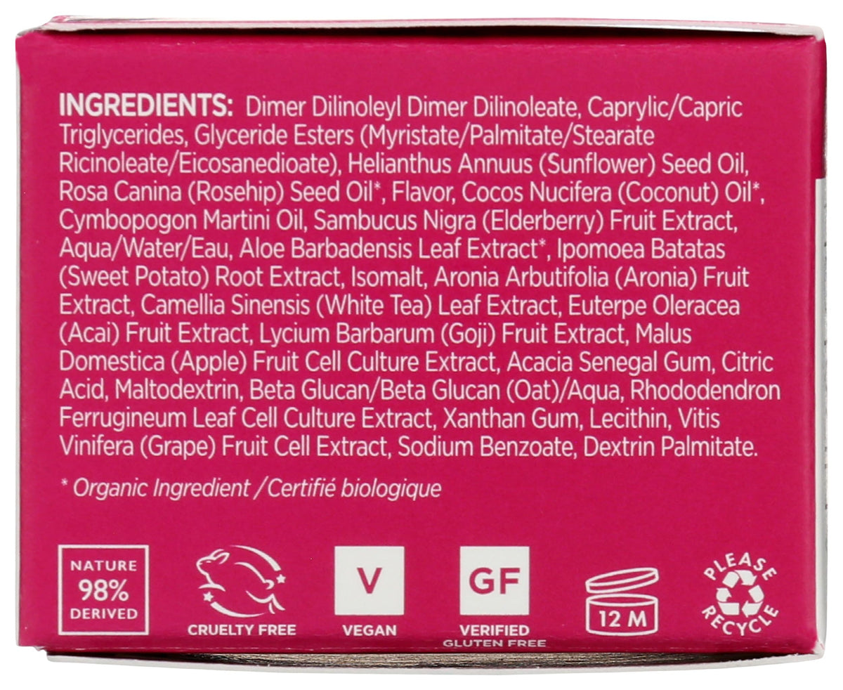 Andalou Naturals jar beside bedside items illustrating overnight treatment