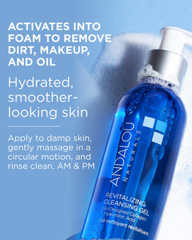 Andalou Naturals apple and grape stem cell visuals promoting skin resilience