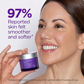 Andalou Naturals application demo on model cheek for visible smoothing