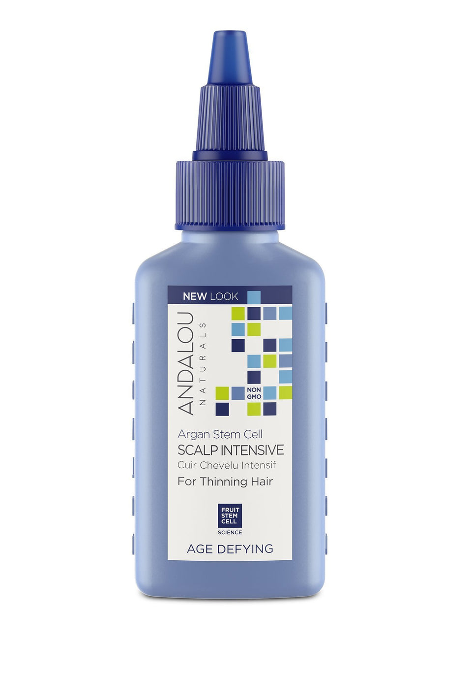Andalou Naturals front packaging showing label and 2.1 oz size benefits