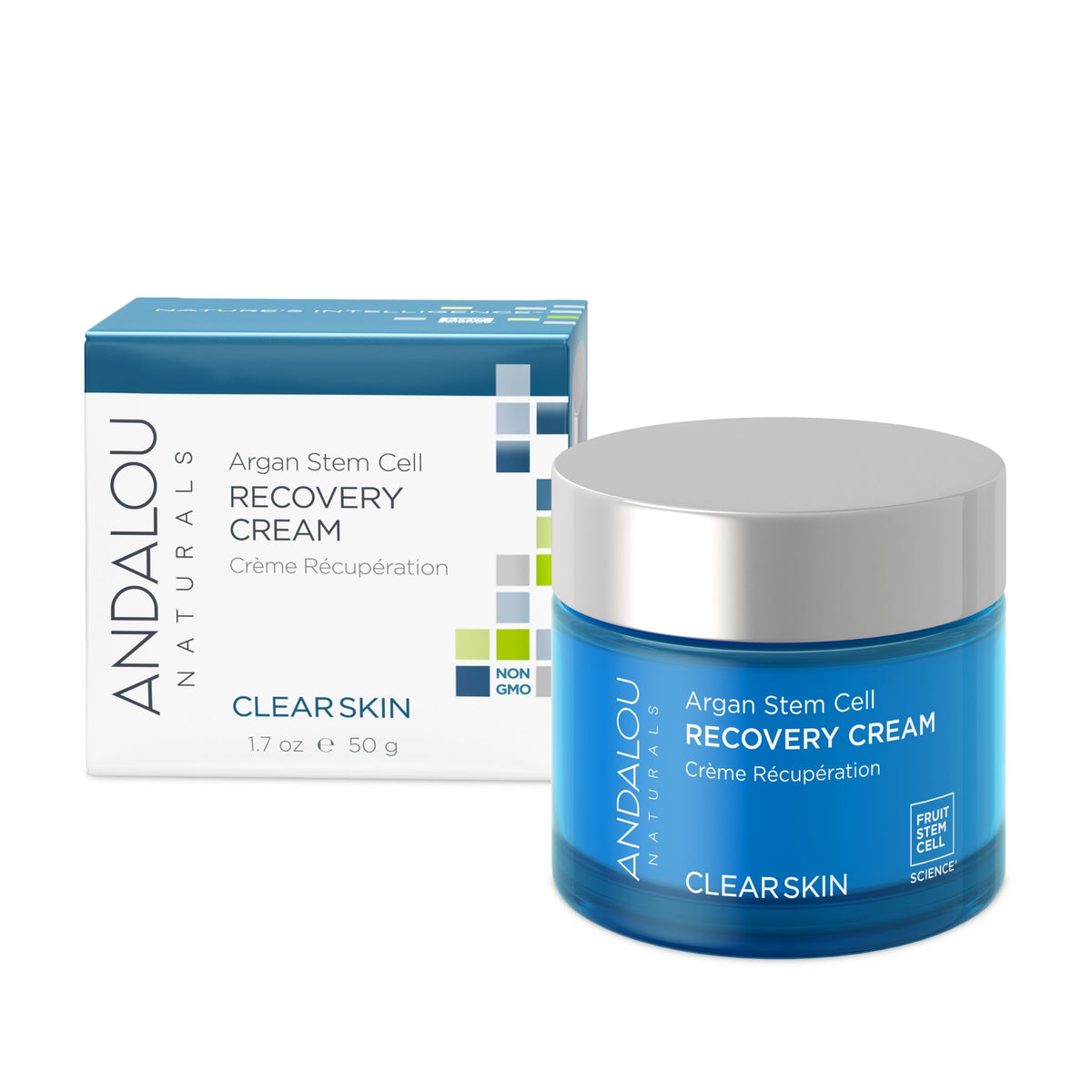 Andalou Naturals front packaging showing jar and label for clear pore benefit
