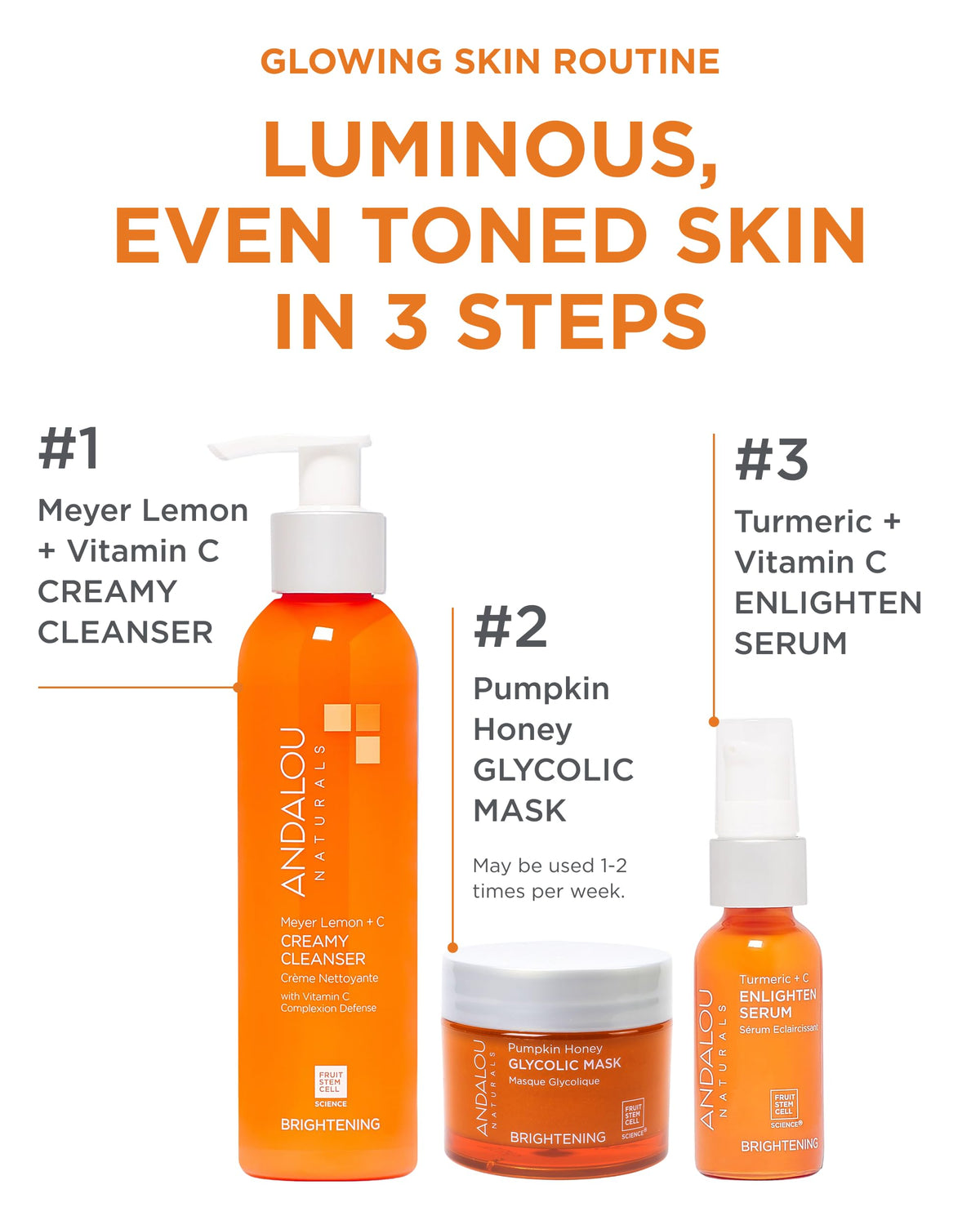 Andalou Naturals before and after showing brighter, smoother skin
