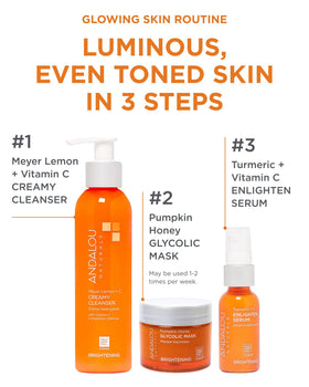 Andalou Naturals before and after showing brighter, smoother skin