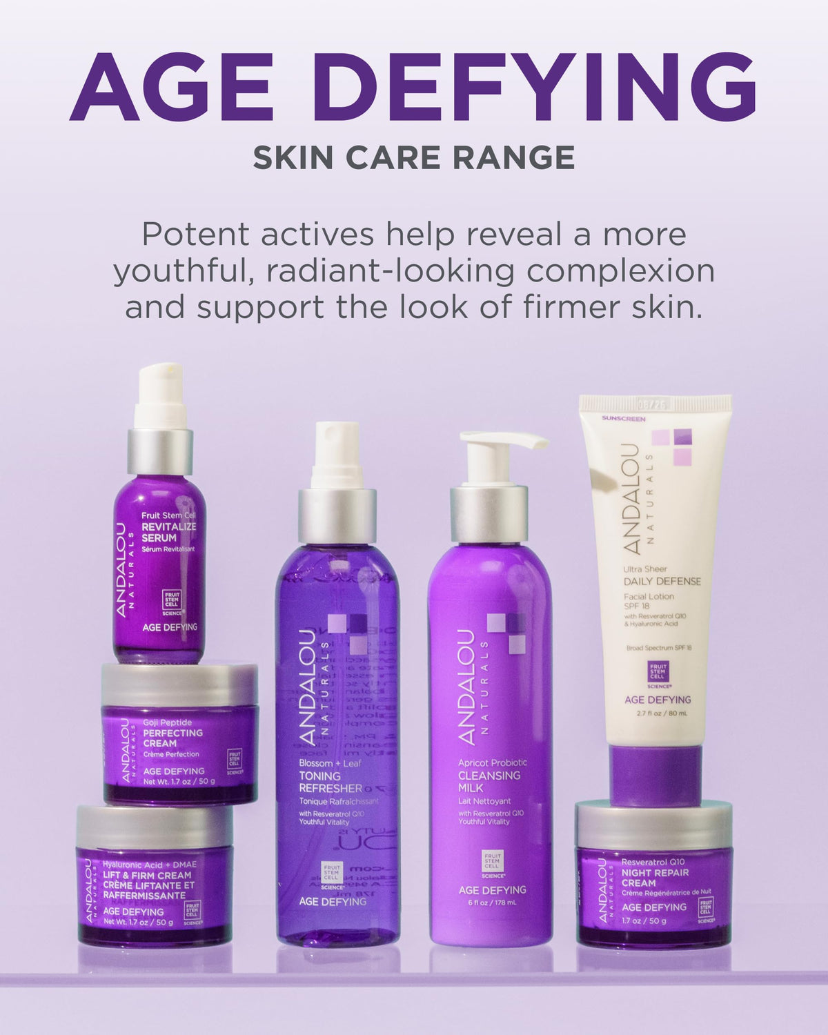 Andalou Naturals before and after skin texture comparison showing smoothing