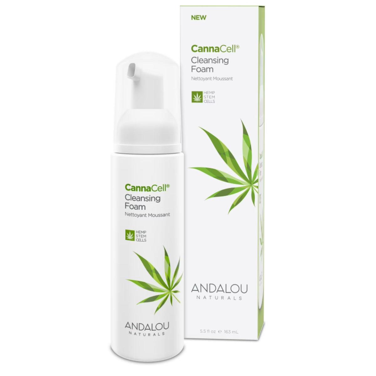 Andalou Naturals front packaging showing bottle and label benefits