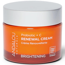 Andalou Naturals jar front view showing brightening probiotic cream benefit