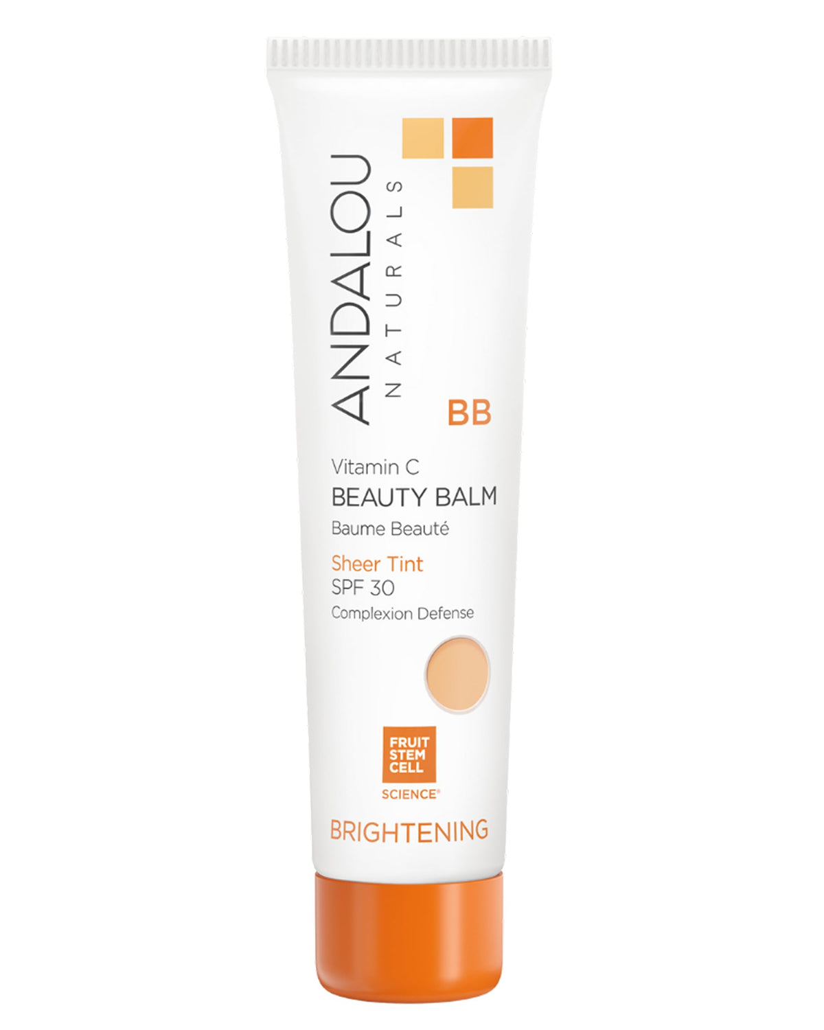 Andalou Naturals front packaging bottle showing clean design and SPF benefit