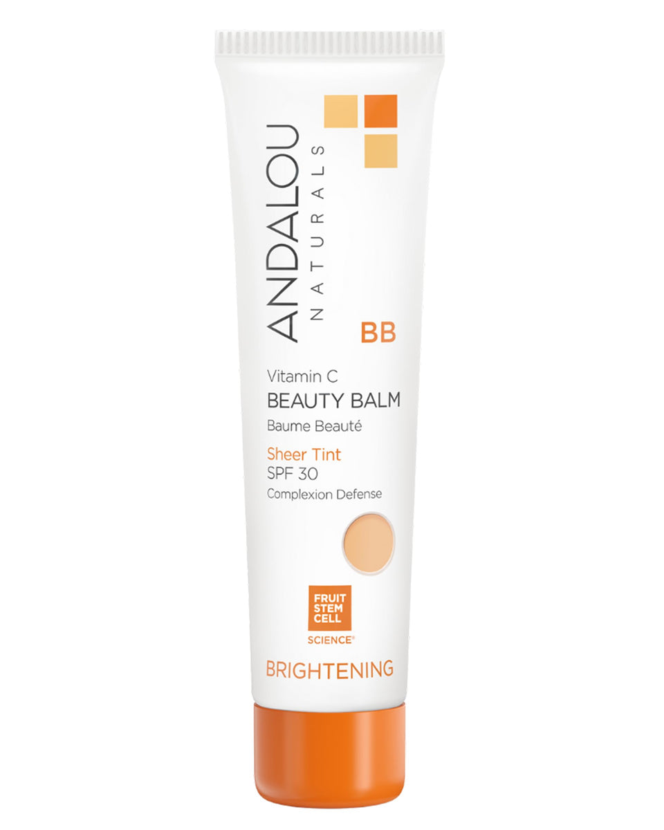 Andalou Naturals front packaging bottle showing clean design and SPF benefit