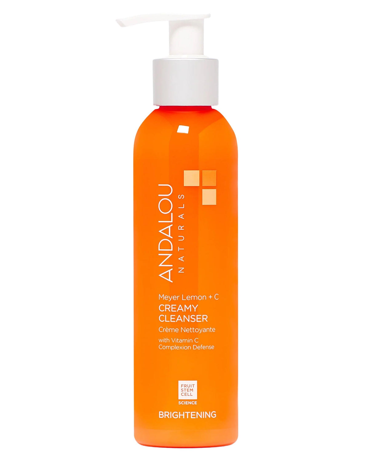 Andalou Naturals front packaging showing brightening cleanser benefits