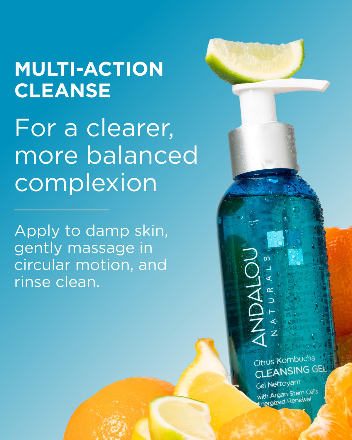 Andalou Naturals ingredients displayed with willow bark and kombucha