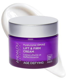 Andalou Naturals jar front showing product branding and compact size benefit