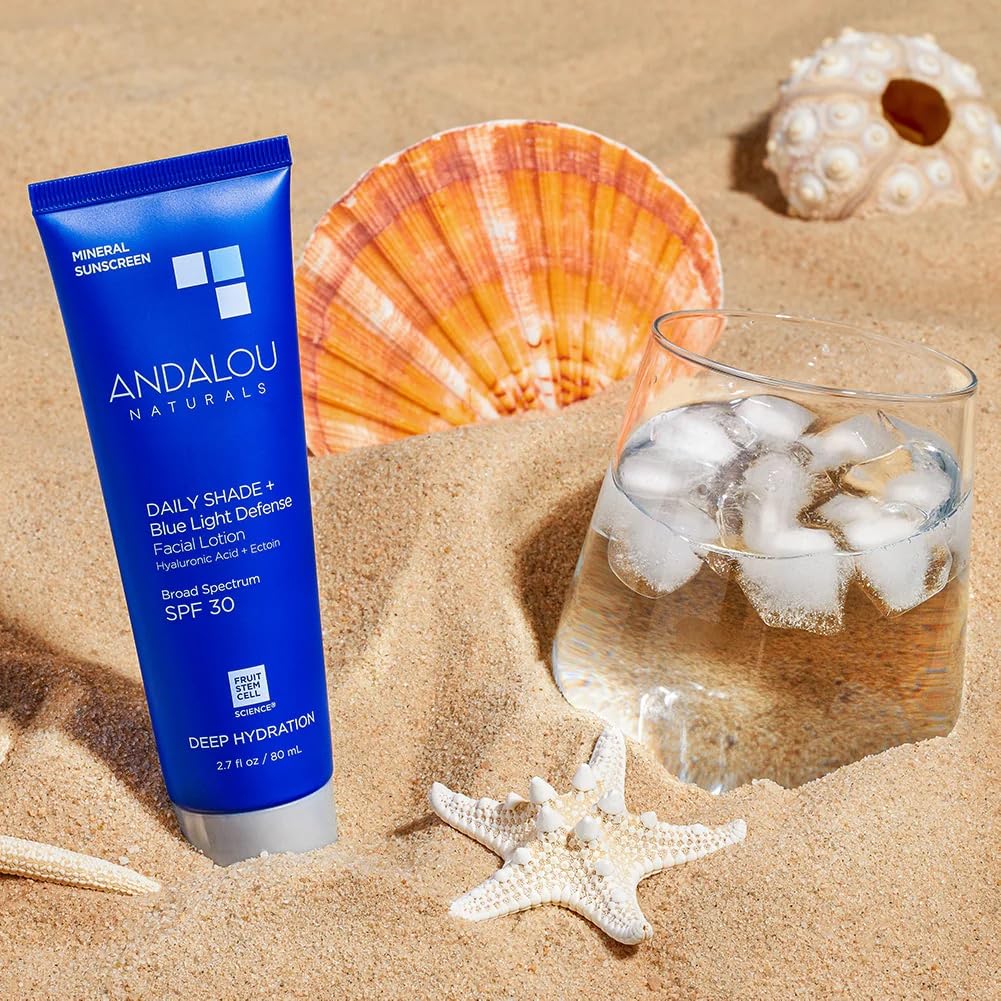 Andalou Naturals lifestyle outdoor scene showing protective benefits