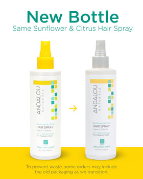 Andalou Naturals mist spraying with fine fast-dry coverage and styling control