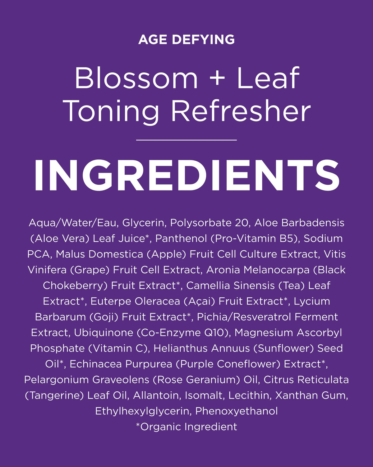 Andalou Naturals rose geranium and orange leaf ingredients for calming benefits