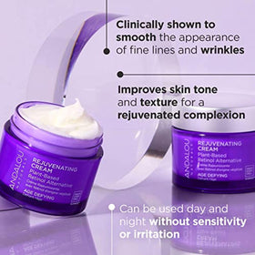 Andalou Naturals open jar top view revealing rich moisturizing cream