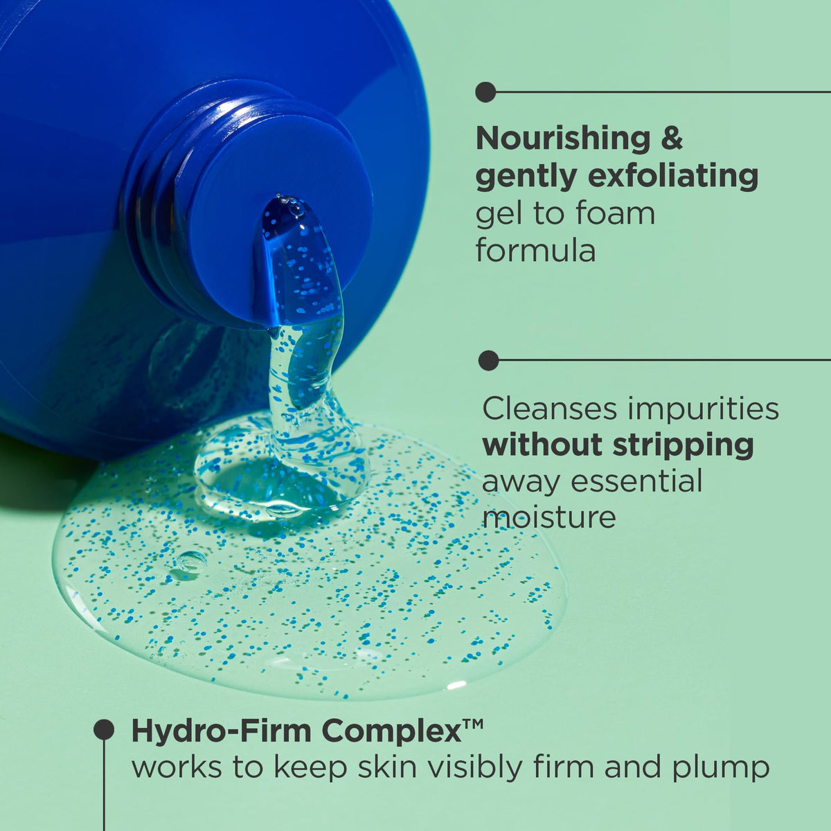 Andalou Naturals pump dispensing creamy foam for gentle cleanse