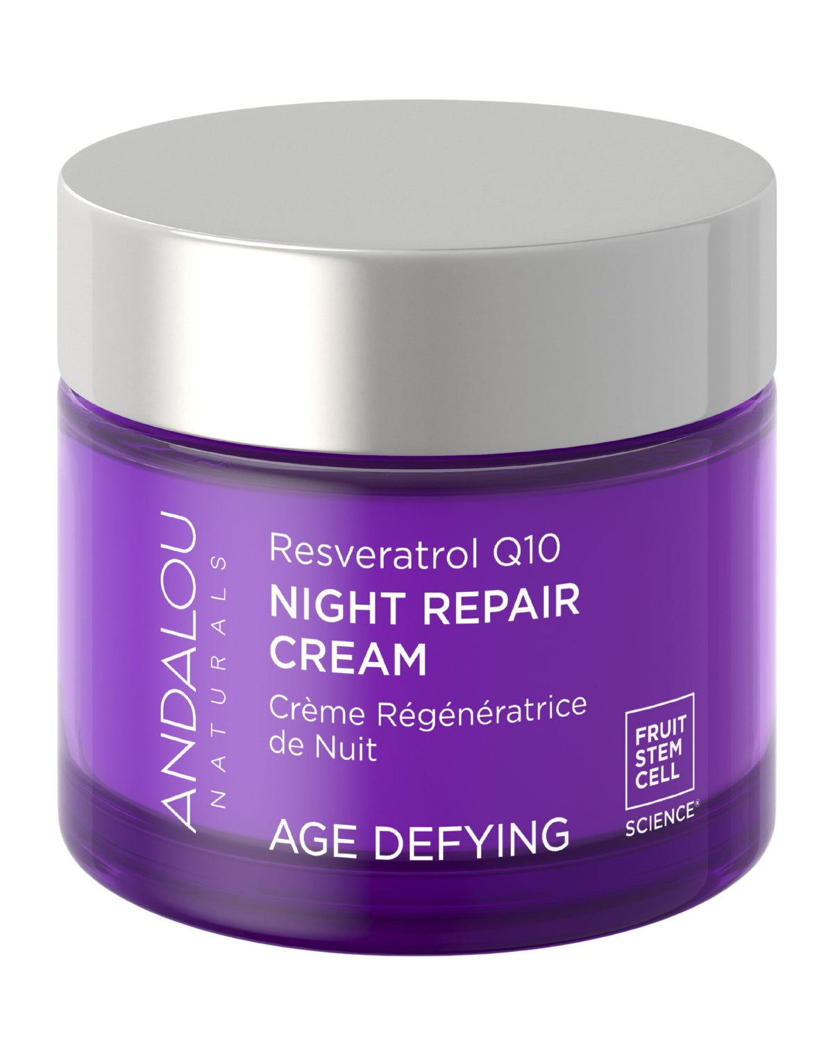 Andalou Naturals front jar view showing clean packaging and nourishing formula benefit