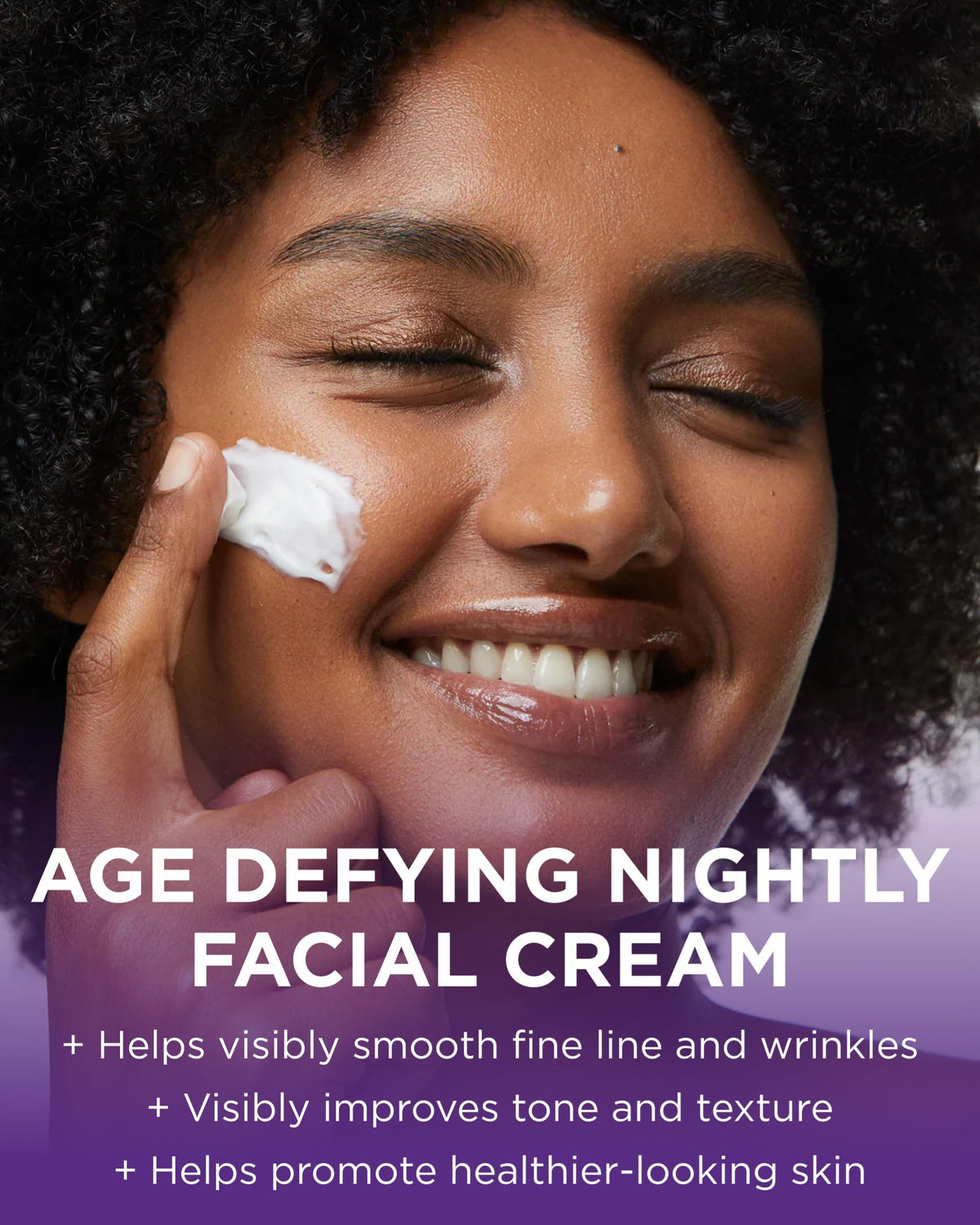 Andalou Naturals open jar close-up of cream texture for rich overnight hydration