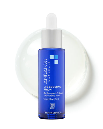 Andalou Naturals front bottle shot showing product and brand benefits