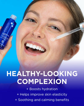 Andalou Naturals label detail highlighting collagen and hyaluronic ingredients