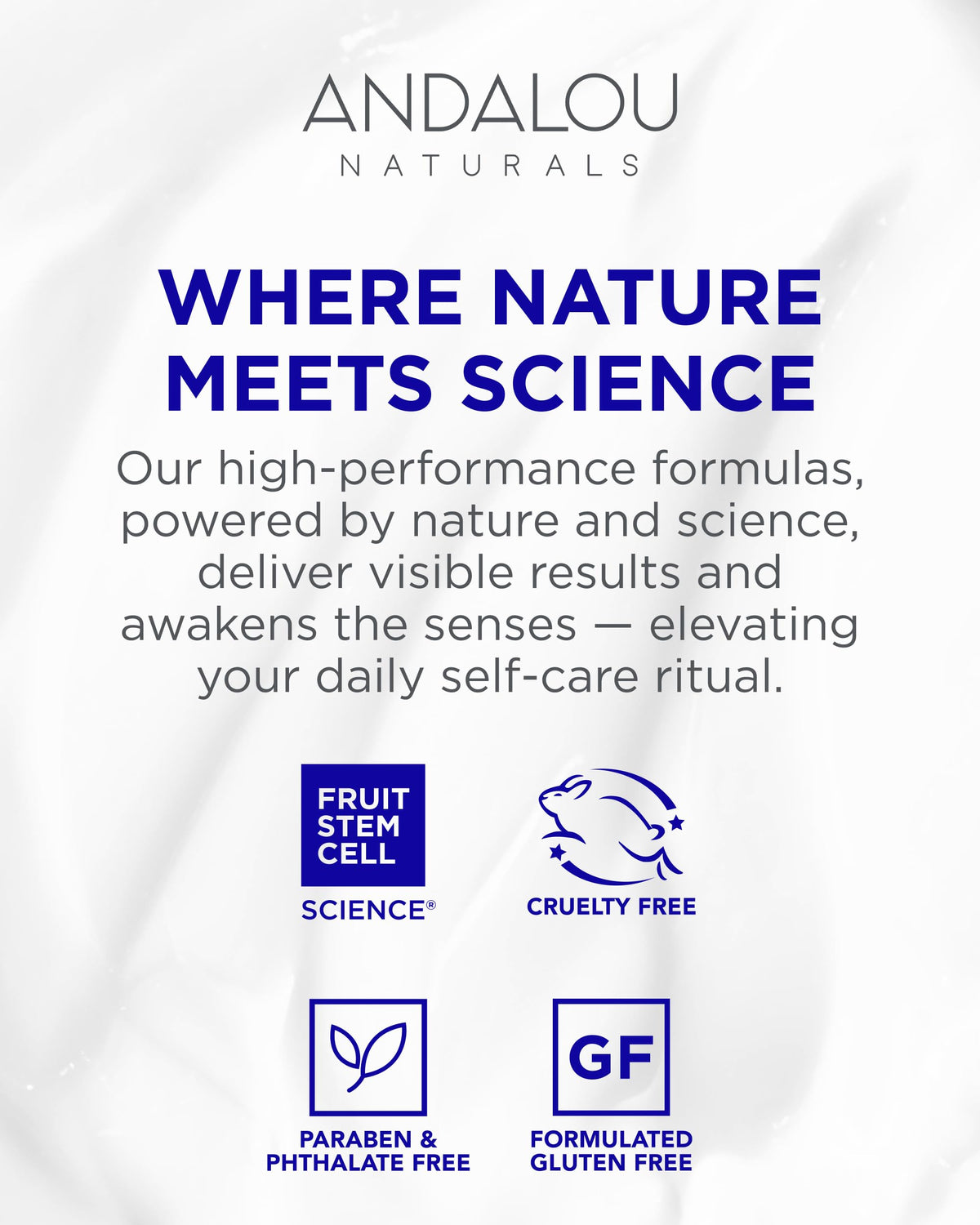 Andalou Naturals bottle on bathroom counter in daily skincare setup