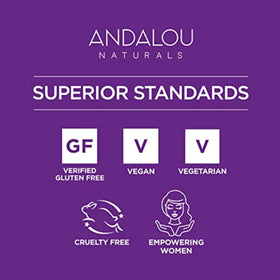 Andalou Naturals size comparison beside ruler showing 1.7 ounce scale