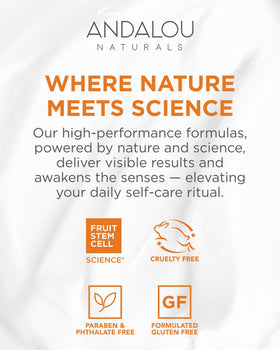 Andalou Naturals toner placed on bathroom shelf suggesting daily routine