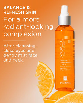 Andalou Naturals toner droplet on skin showing lightweight hydration
