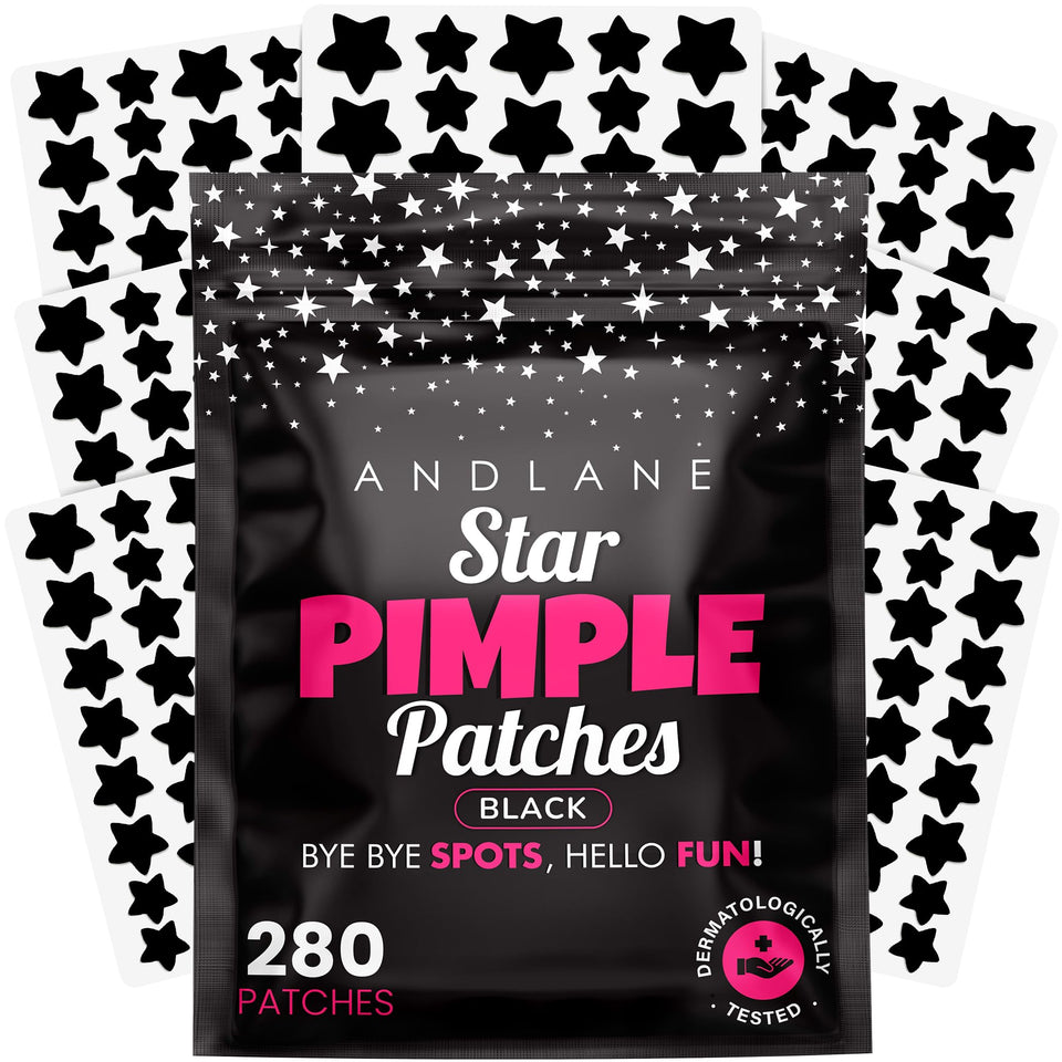 Andlane front packaging showing black star patches and product benefits