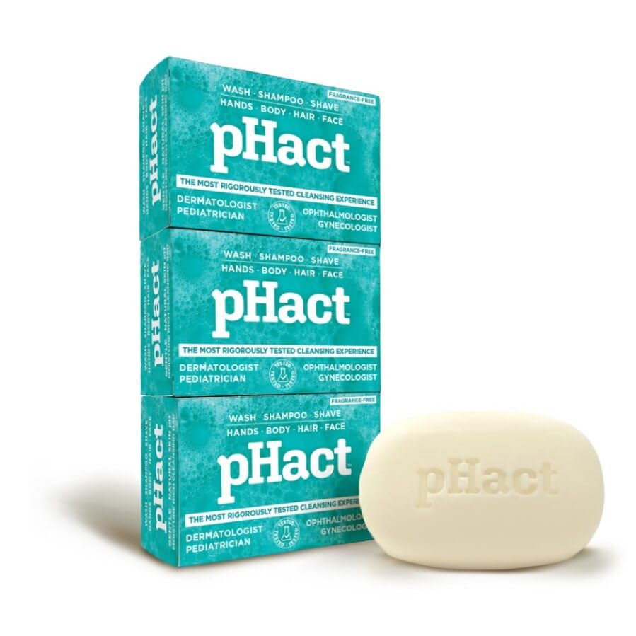 ANDREW LESSMAN pHact close-up of bar texture showing creamy, moisturizing feel