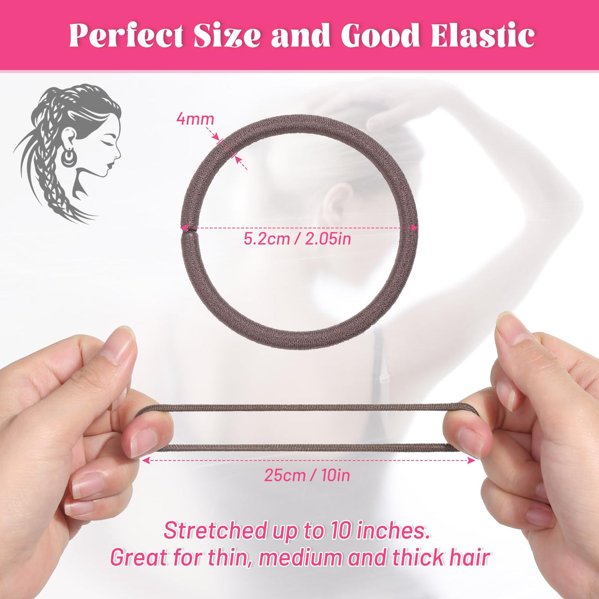 Anezus band stretched to show elasticity and strong hold