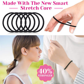Anezus black elastic securing a neat ponytail with discreet hold