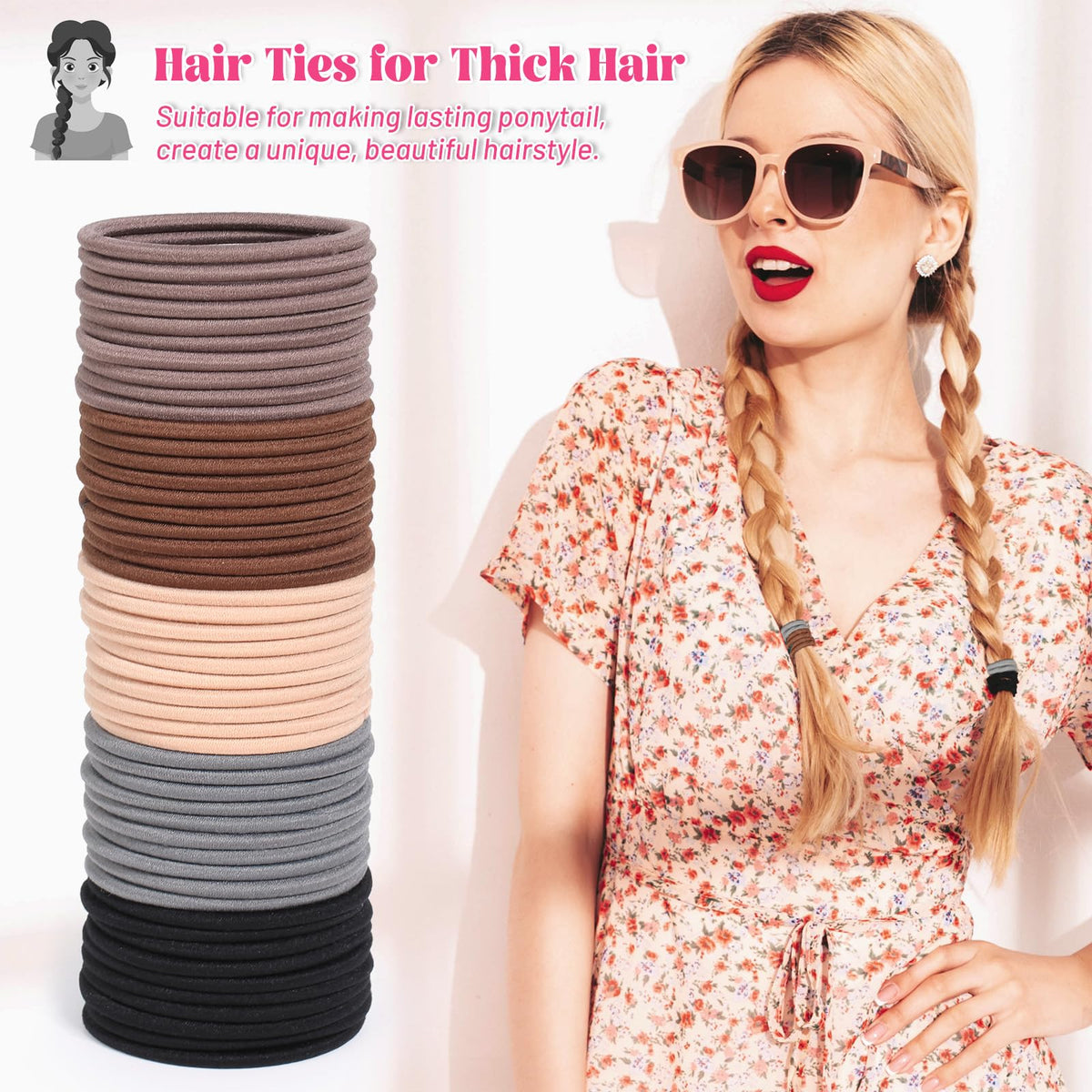 Anezus hair ties on bathroom counter showing everyday convenience