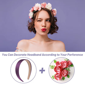 anezus hand holding headband to show size and 1-inch width scale